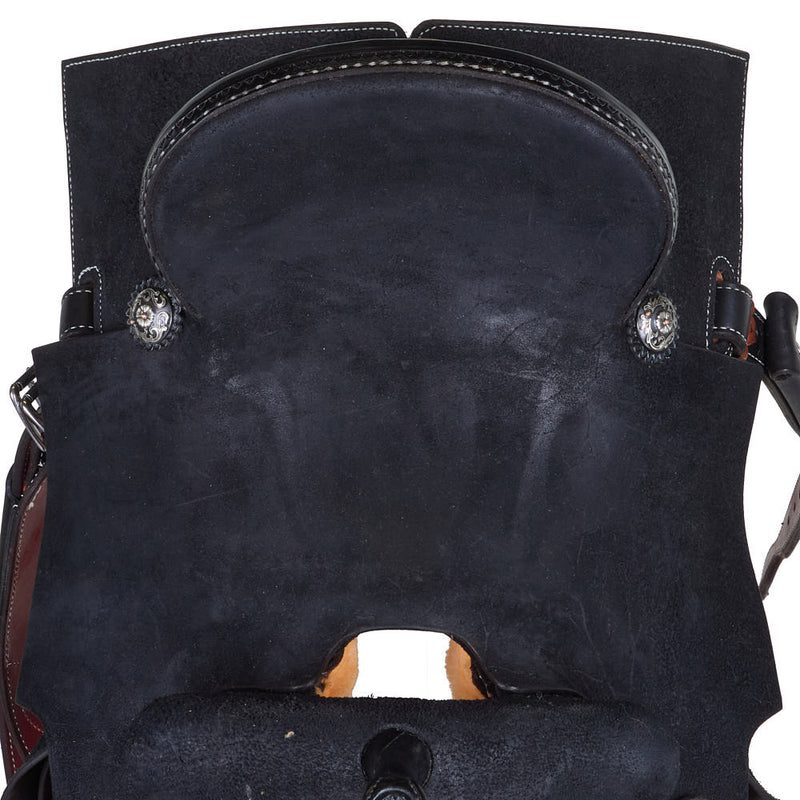 Nrs Competitors Black Roughout Barrel Saddle with Wildfire Conchos