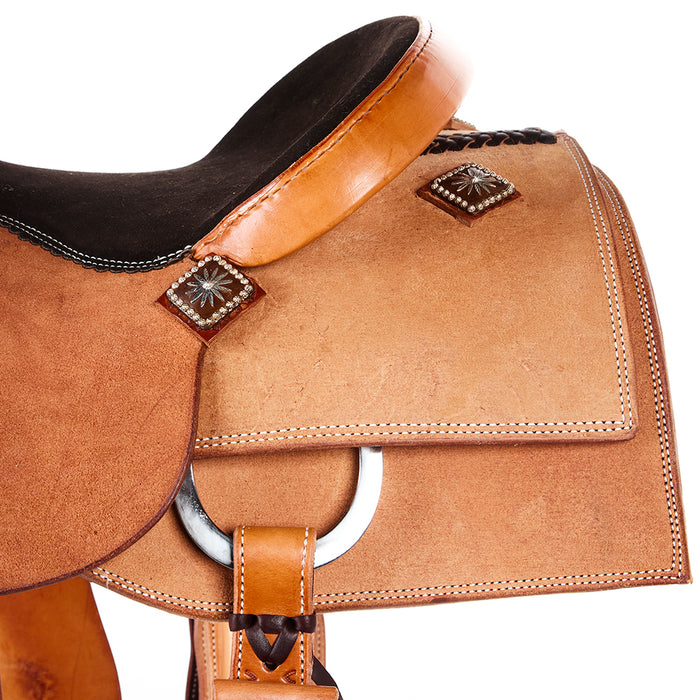 Nrs Competitors Natural Roughout Square Skirt Ranch Cutter with Chocolate Padded Seat