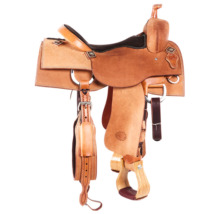 Nrs Competitors Natural Roughout Square Skirt Ranch Cutter with Chocolate Padded Seat