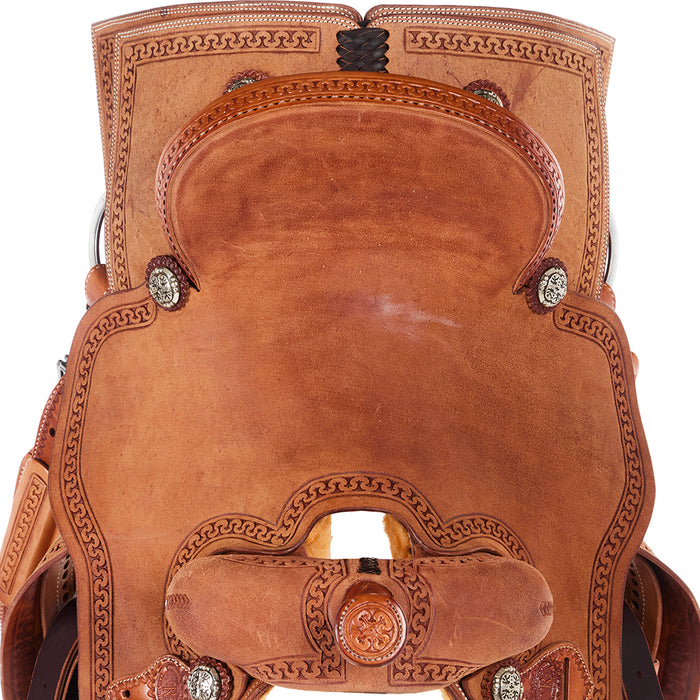 Nrs Competitors Natural Roughout with Full Serpentine Border Versatility Ranch Saddle