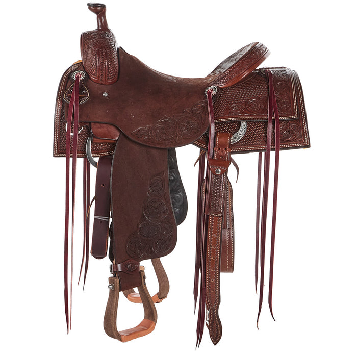 Nrs Competitors Chocolate 3/4 Breed Combo Tooled Versatility Ranch Saddle