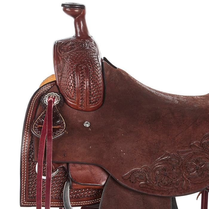 Nrs Competitors Chocolate 3/4 Breed Combo Tooled Versatility Ranch Saddle