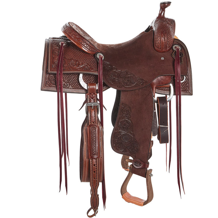 Nrs Competitors Chocolate 3/4 Breed Combo Tooled Versatility Ranch Saddle