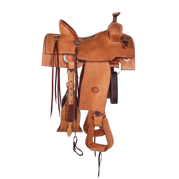 Nrs Competitors Heavy Oil Roughout Team Roper with Inlaid Bullhide Seat