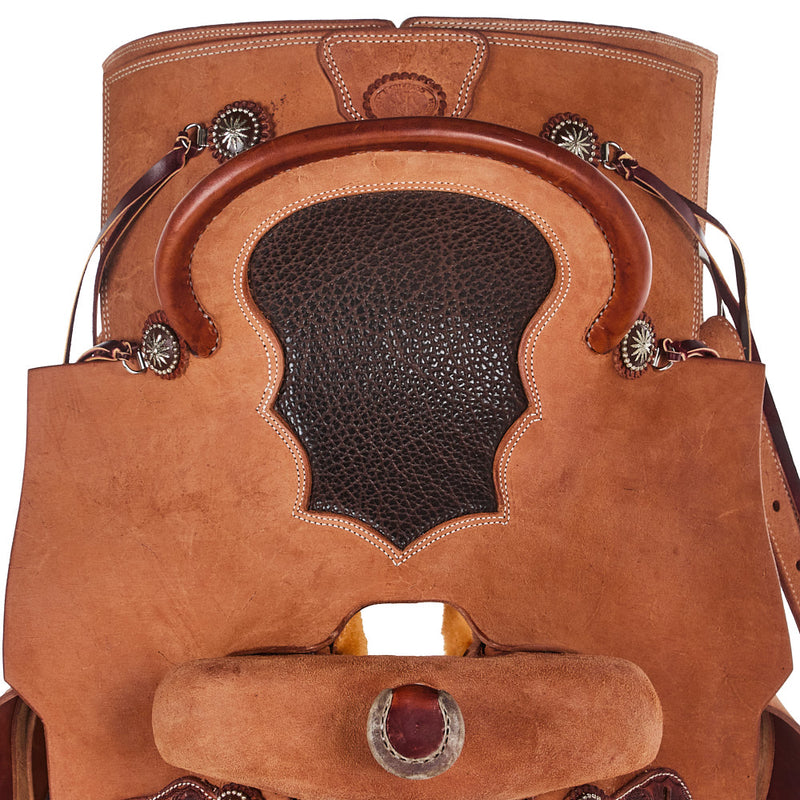 Nrs Competitors Heavy Oil Roughout Team Roper with Inlaid Bullhide Seat