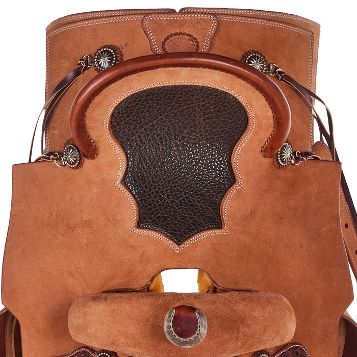 Nrs Competitors Heavy Oil Roughout Team Roper with Inlaid Bullhide Seat