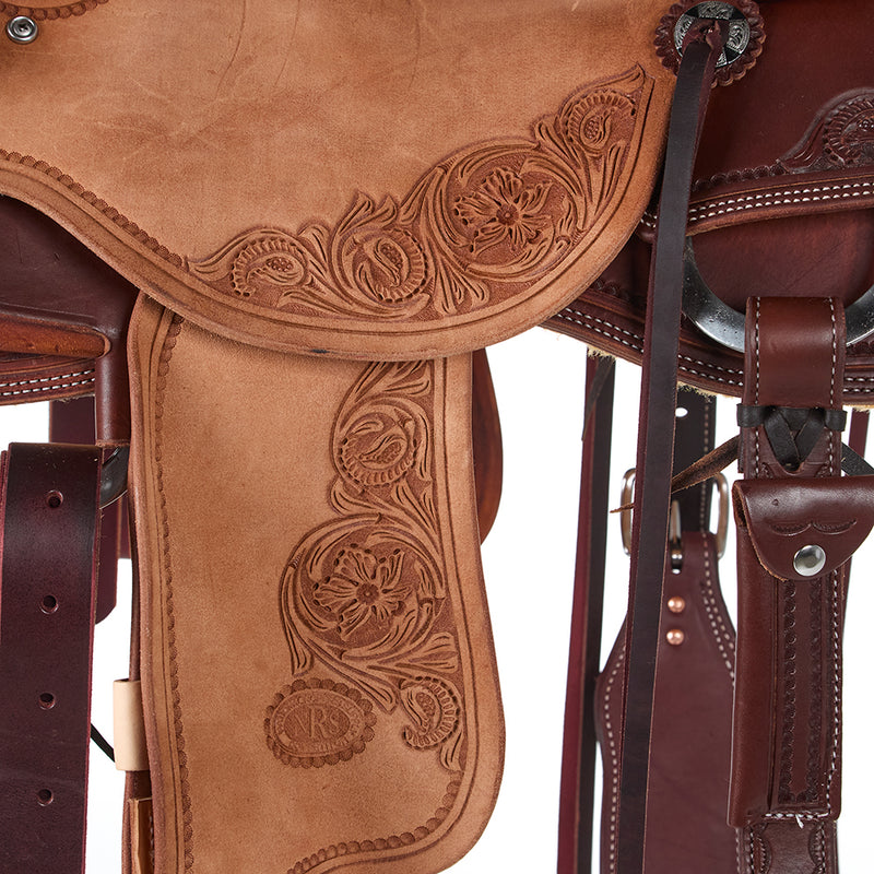 Nrs Pro Series Floral Tooled Combo Ranch Cutter Saddle