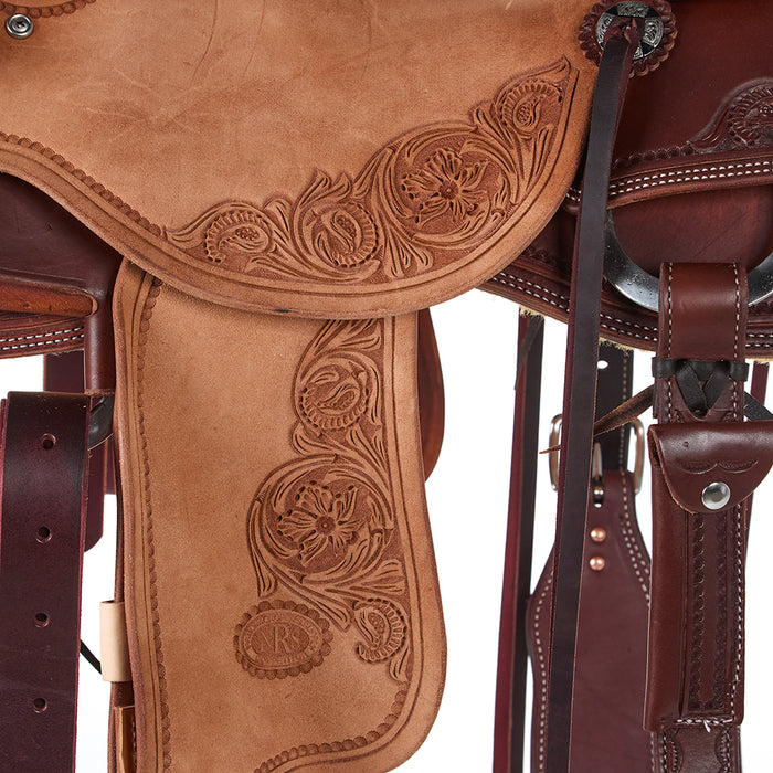Nrs Pro Series Floral Tooled Combo Ranch Cutter Saddle