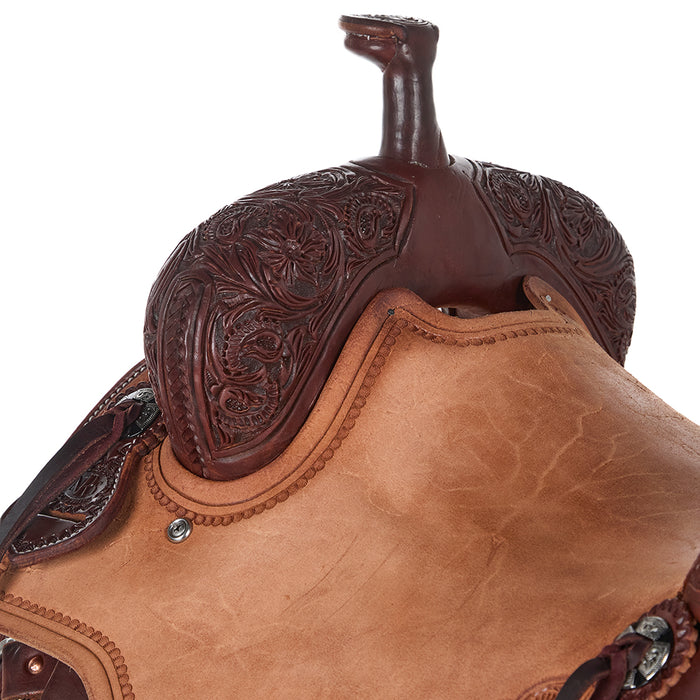 Nrs Pro Series Floral Tooled Combo Ranch Cutter Saddle