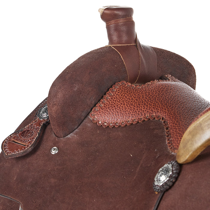 Nrs Competitor Series Chocolate Roughout Calf Roper with Bullhide Seat