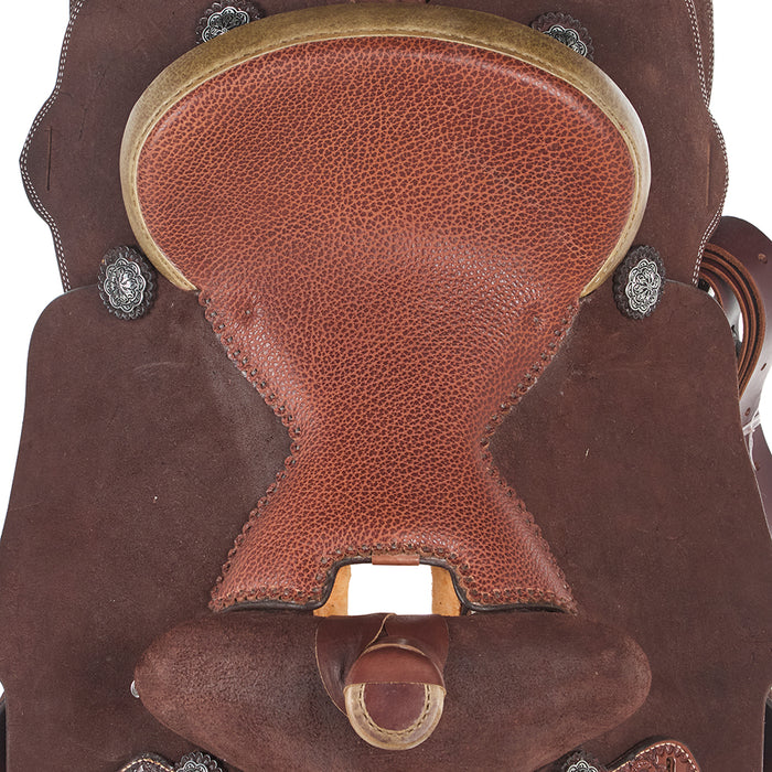 Nrs Competitor Series Chocolate Roughout Calf Roper with Bullhide Seat