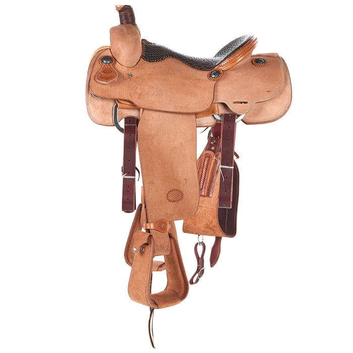 Nrs Competitor Series Natural Roughout Calf Roper with Bullhide Seat