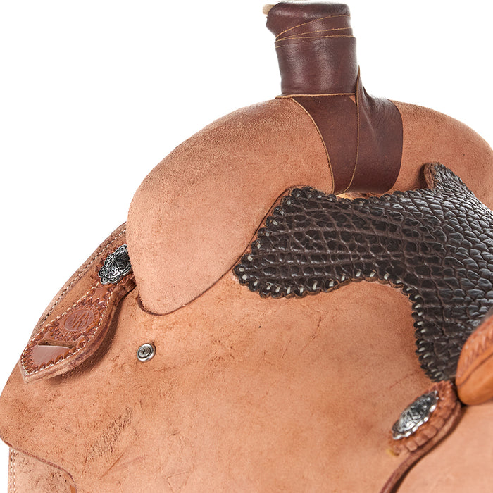 Nrs Competitor Series Natural Roughout Calf Roper with Bullhide Seat