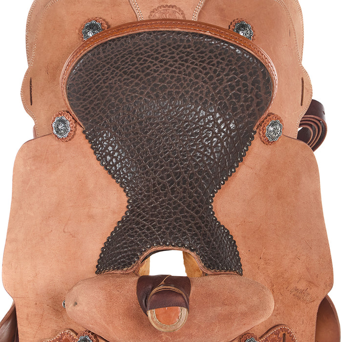 Nrs Competitor Series Natural Roughout Calf Roper with Bullhide Seat