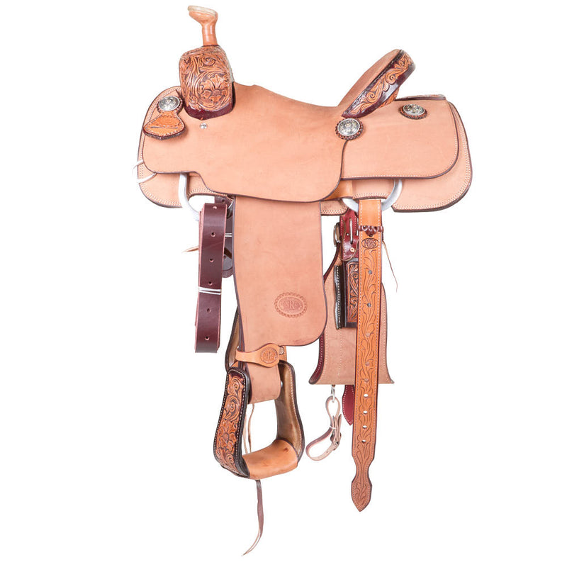 Nrs Competitors 1/8 Tooled Antique Youth Team Roping Saddle