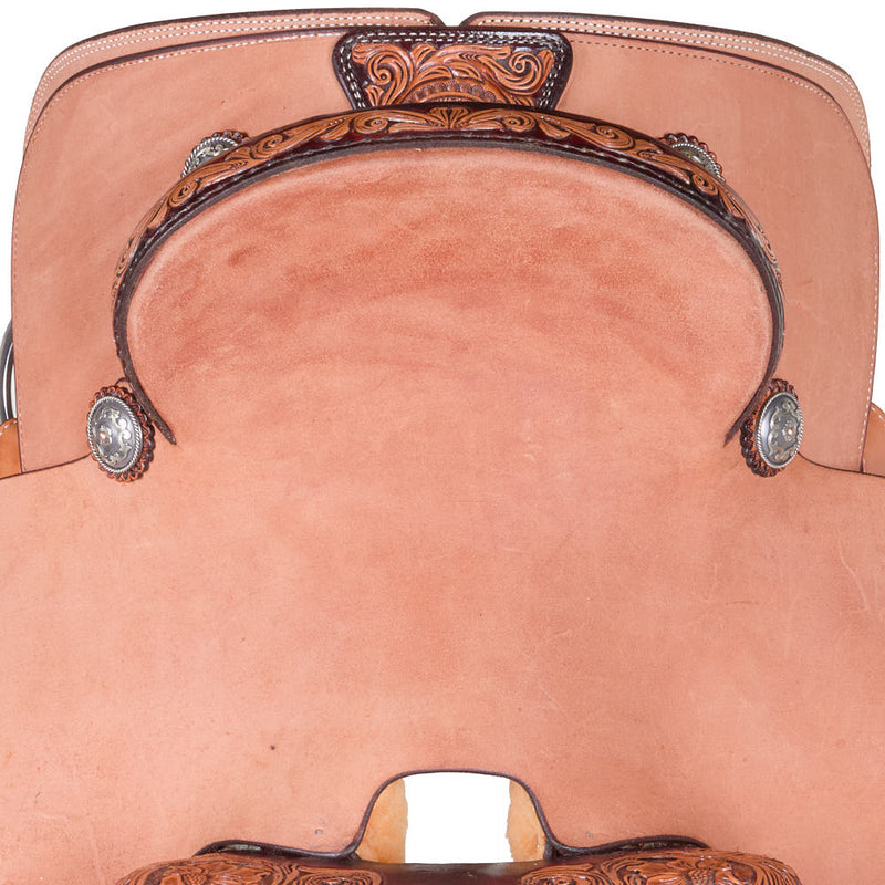 Nrs Competitors 1/8 Tooled Antique Youth Team Roping Saddle
