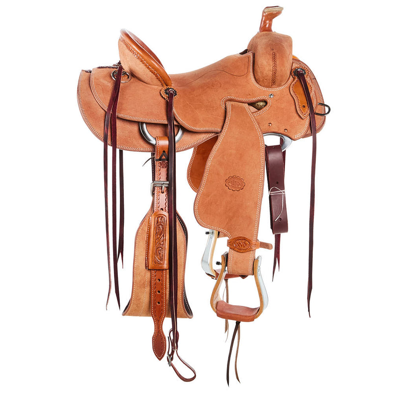 Nrs Roping Saddle Nrs Pro Series Roughout Seat Rig Will James Ranch Roping Saddle — NRS