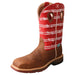 Men`s Distressed Saddle 12` Red Barbwire Nano Toe Work Boot