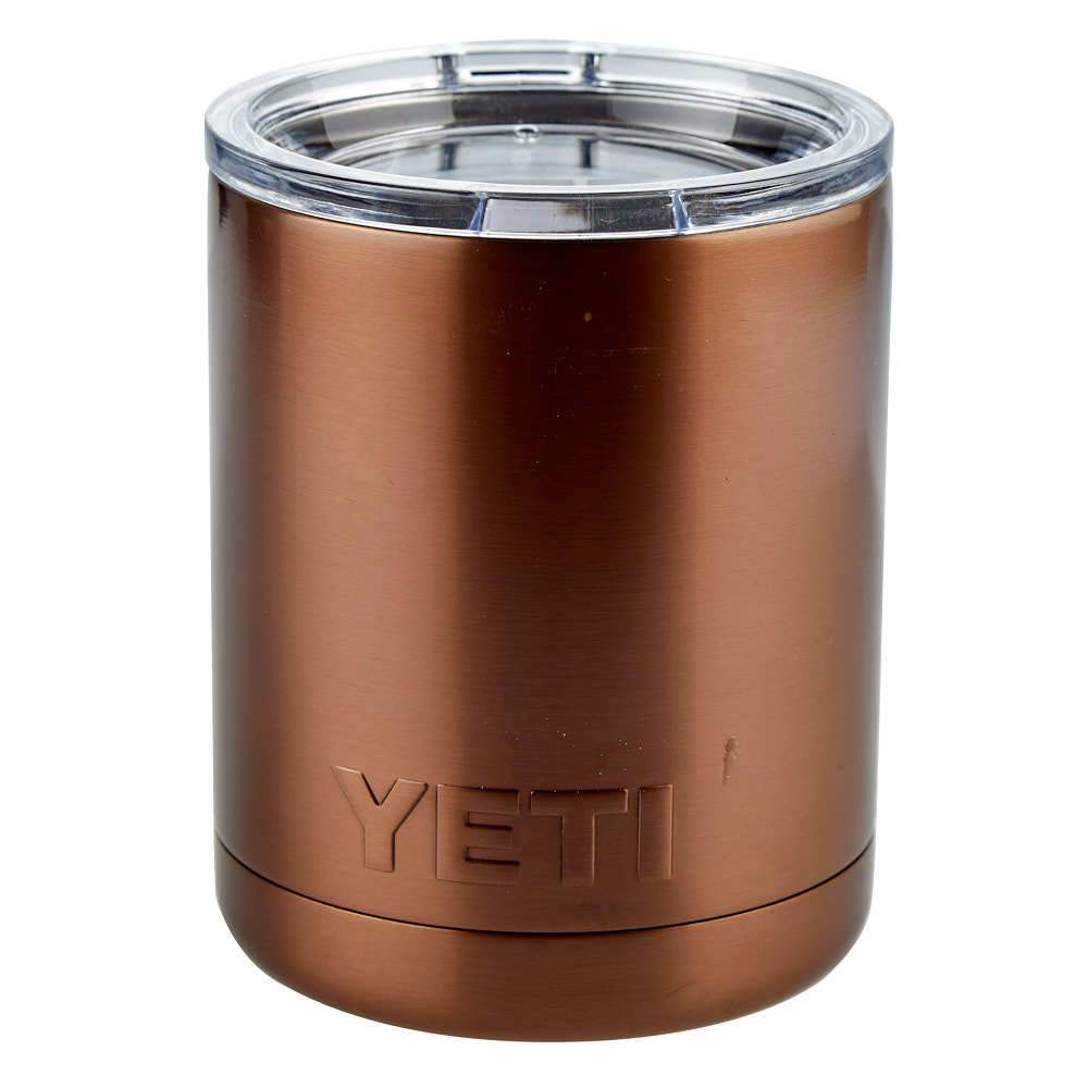 YETI Rambler 10 oz Lowball, Vacuum Insulated, Stainless Steel  with Standard Lid, Copper: Tumblers & Water Glasses