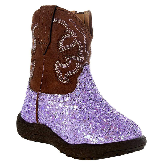 NRS Exclusive Infant Footwear Purple Glitter Boot