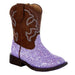NRS Exclusive Toddler Footwear Purple Glitter Cowgirl Boot