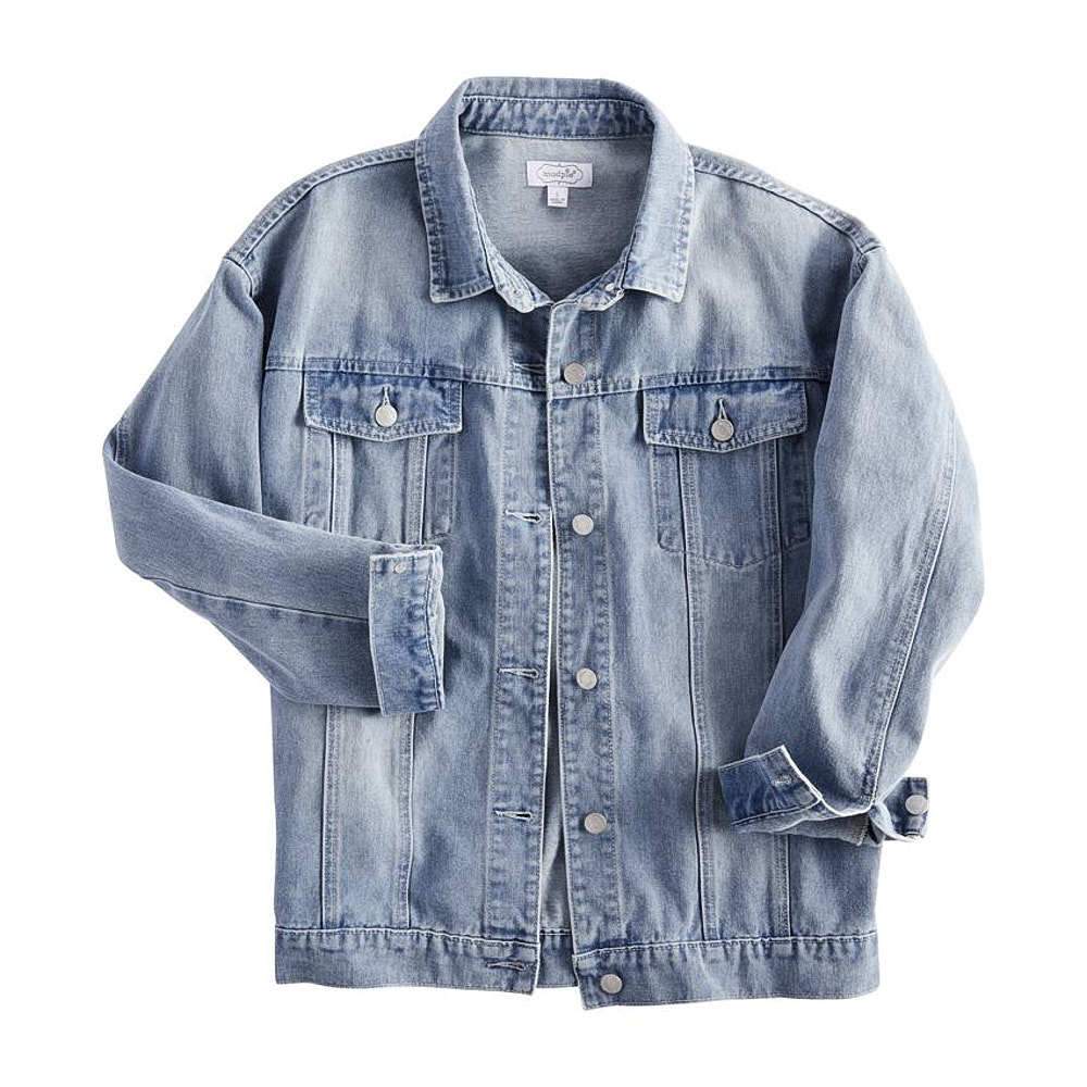 Mud Pie Women's Shaw Boyfriend Blue Denim Jacket