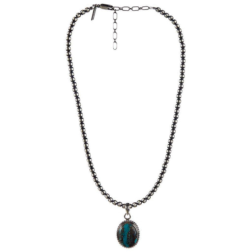 4mm Navajo Pearl Necklace with Pendant