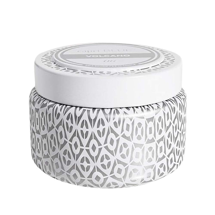 Volcano White Print Travel Tin