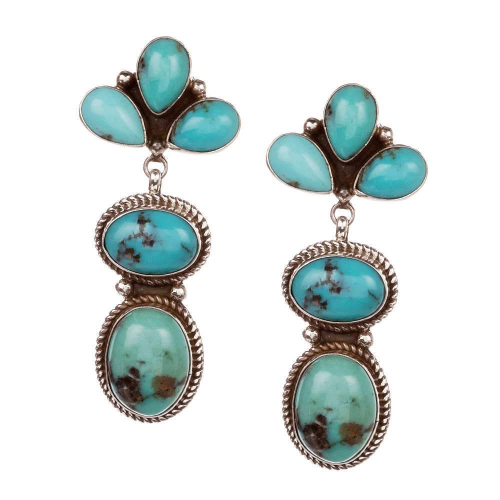 NRS Turquoise Cluster Earrings