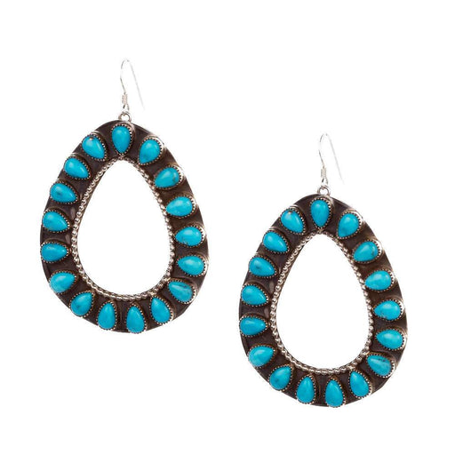 Kingman Turquoise Teardrop Earrings