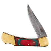 Rill Simple Tools, Llc Frontier Damascus Folder Knife w/Clip 022