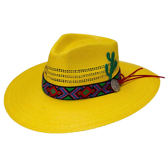 Mariachi Yellow 3 3/4" Brim Straw Fashion Hat
