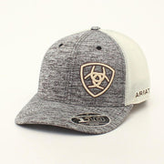 Ariat Heather Gray and Off White Shield Mesh Back Cap