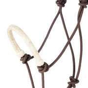Braided Rawhide Noseband Rope Halter with 8 foot Lead Rope