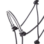 Braided Rawhide Noseband Rope Halter with 8 foot Lead Rope