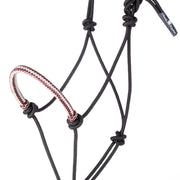 Braided Rawhide Noseband Rope Halter with 8 foot Lead Rope