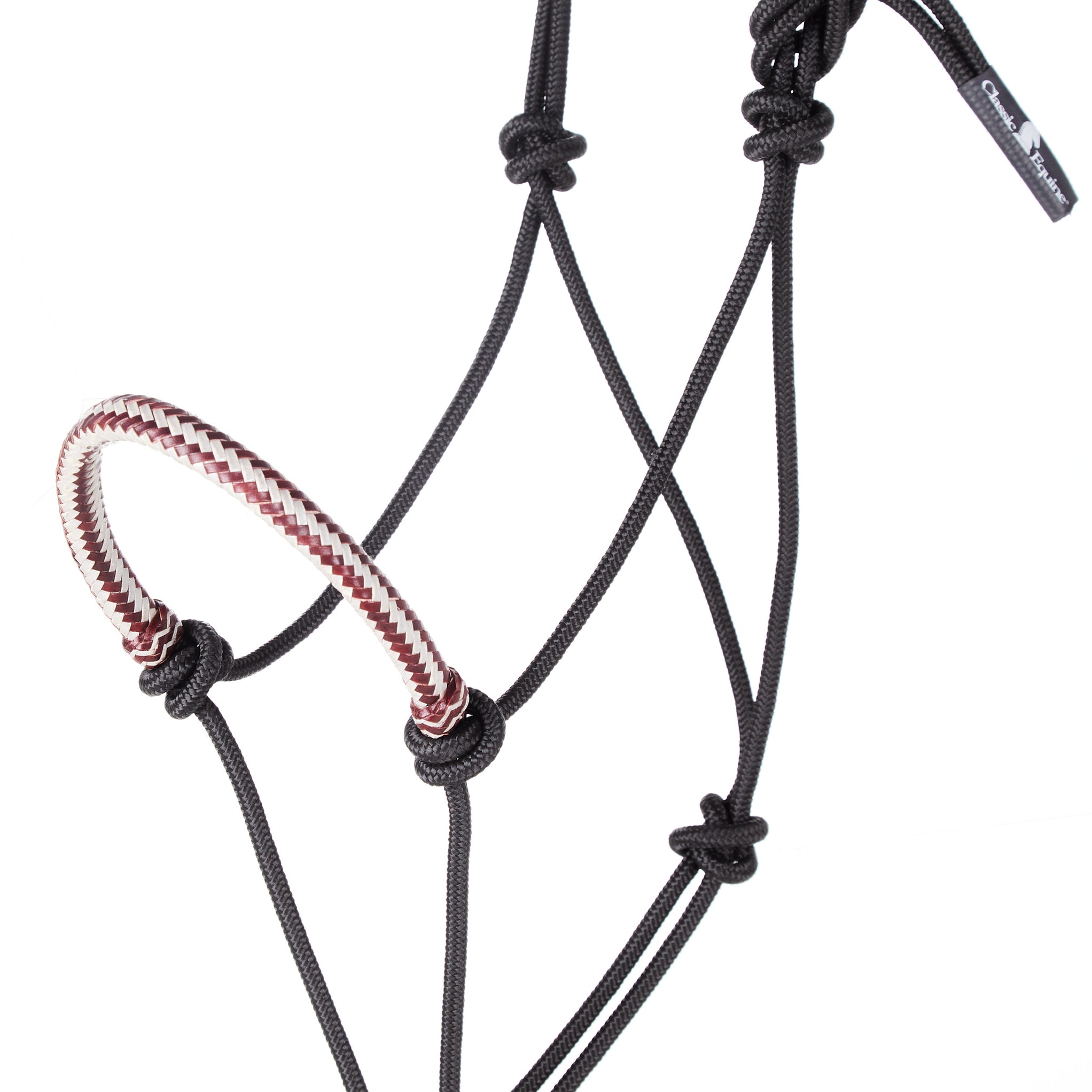 thumbnail image 2 of Tough-1 Rawhide Noseband Rope Halter With Lead | HorseLoverZ 2 of 12