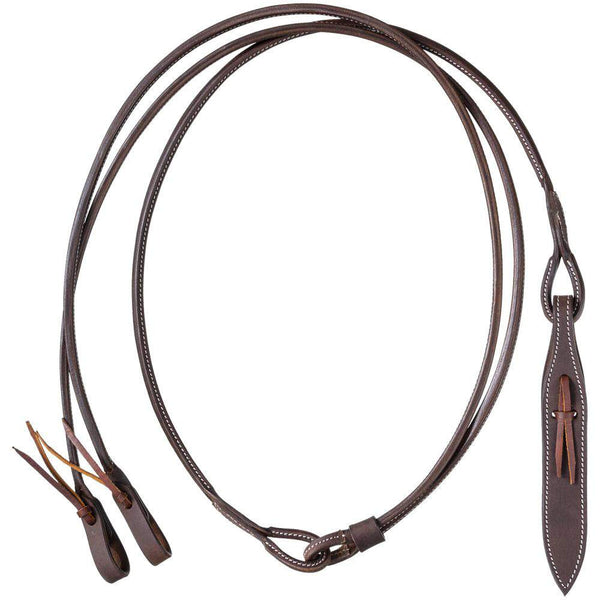 Rênes Romal - Marron - 10 Tresses - Style Oklahoma - 48 Pouces - Cuir - Neuves
