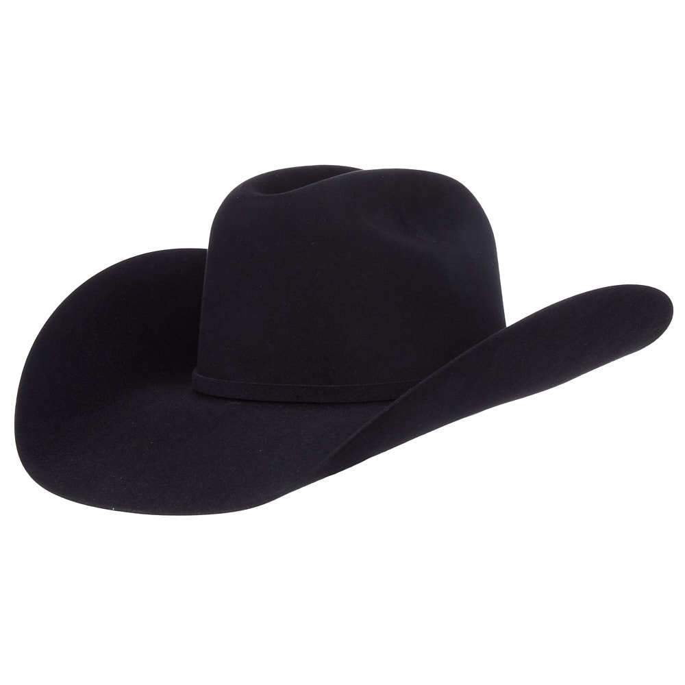 American Hats AHC 40X Rancher Crease Black Self Band 4 1/2in. Brim Fel