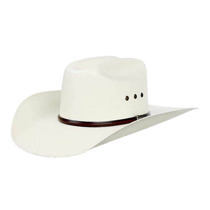Twister 5X Natural 4" Brim with Eyelets Straw Cowboy Hat