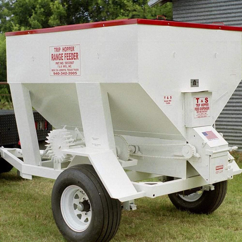 T&S . Trip Hopper Cattle Feeder 3000lb