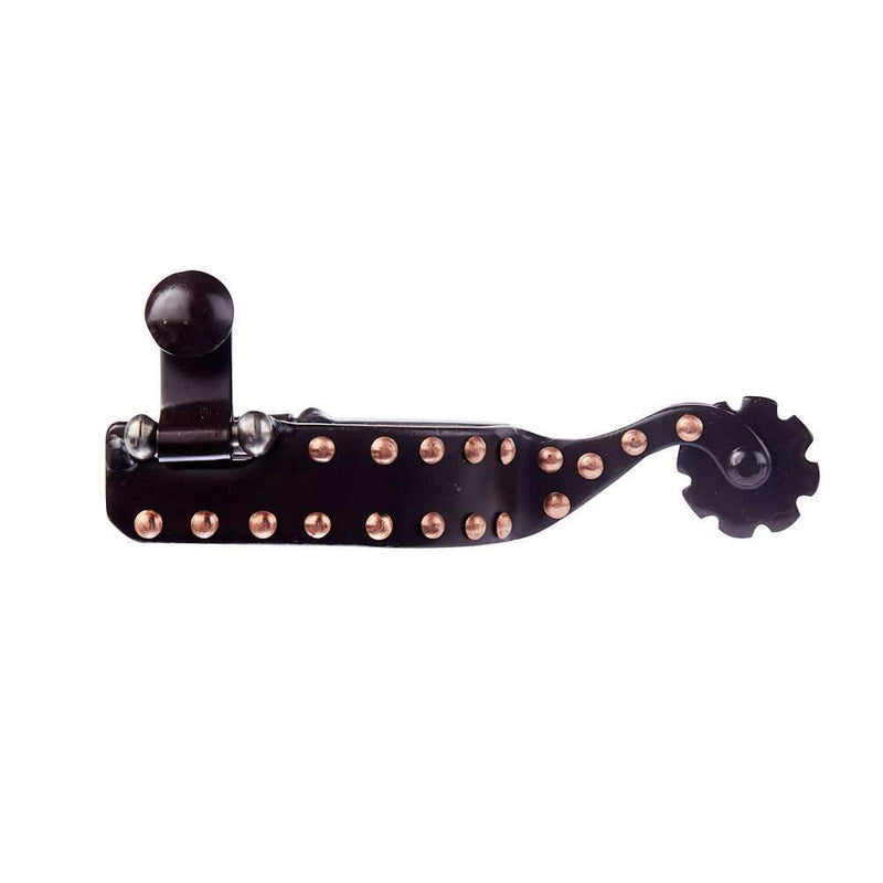 Brown Youth Spurs with Copper Dots