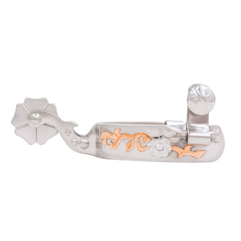 Cowboy Tack JG Youth Spur with Copper and Clear Stone