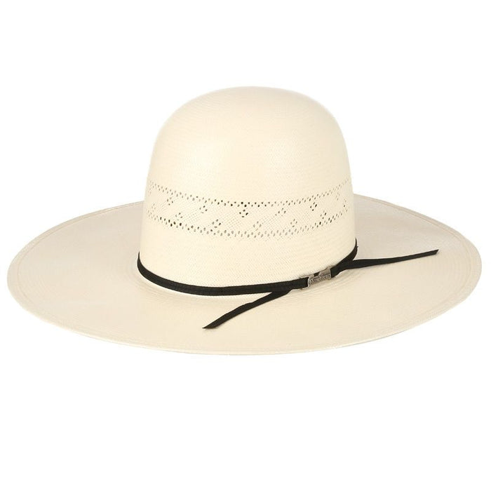 20 Star Premium Shantung Fancy Weave Open Crown 4-1/4" Straw Cowboy Hat