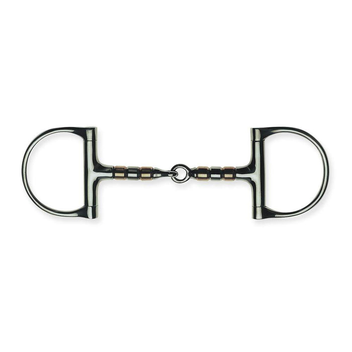 Jointed Copper Roller D-Ring Snaffle