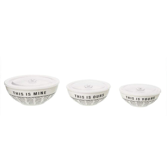 Three Piece Stoneware Bowl Set