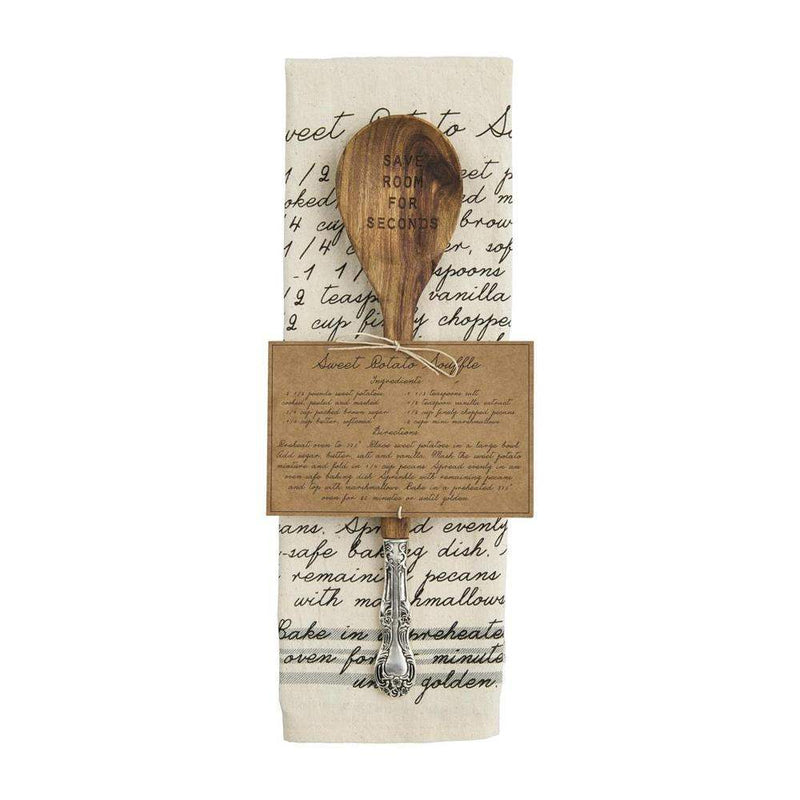 Mud Pie Thanksgiving Recipe Spoon and Towel Set