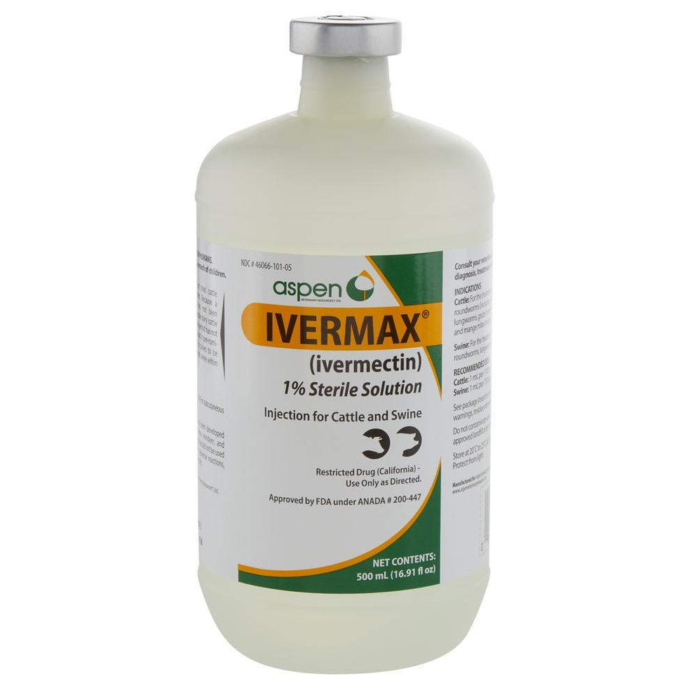 Aspen Vet Ivermax Injectable 1% 500ml