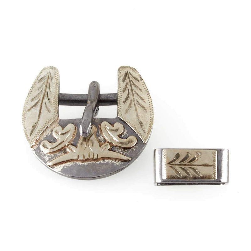 3/4in Steer Design 2 Piece Buckle Set