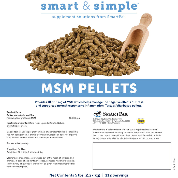 Smartequine Smart & Simple MSM Pellets 5lb Bag